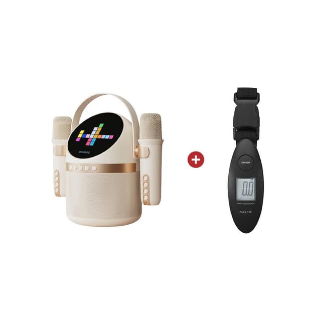 【Philips 飛利浦】Philips 飛利浦 小福麥AI智能K歌藍牙音響 便攜卡拉OK 家庭K歌喇叭 藍牙喇叭 小音響(TAS2509WT)