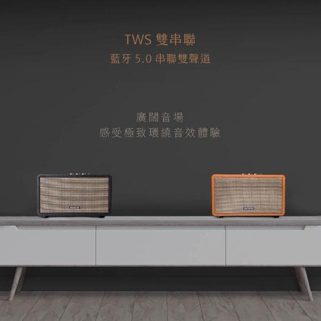 【AIWA 愛華】藍牙喇叭 (RS-X150 Natsukasii Pro)-棕色/黑色