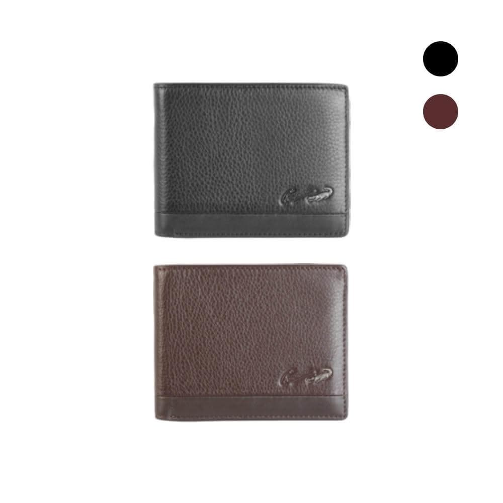 【Crocodile】鱷魚皮件 義大利進口牛皮 男生拉鍊短夾推薦 荔紋 7卡 0103-3357-黑咖兩色專櫃品牌 送禮推薦