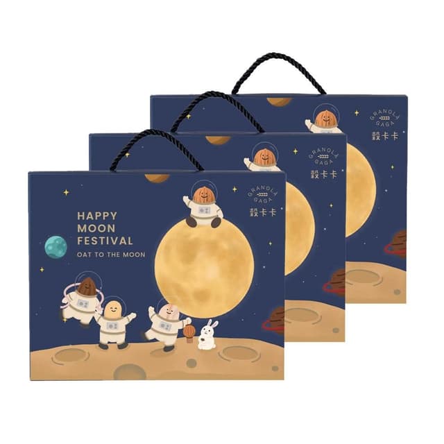 【GRANOLA GAGA 穀卡卡】【2025中秋限定禮盒】燕麥脆片隨手包禮盒 50gx6包 -3入組 (高纖低卡/植物蛋白/零嘴餅乾/中秋禮盒/送禮)