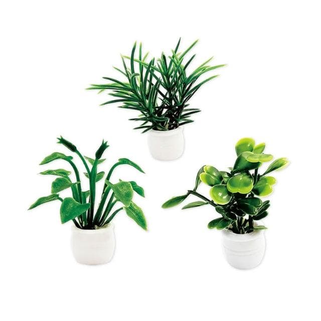 美勞材料 台灣現貨 小植物盆栽 20入 迷你仿真盆栽 仿真花 植物模型 微型景觀盆栽 辦公室桌面小物