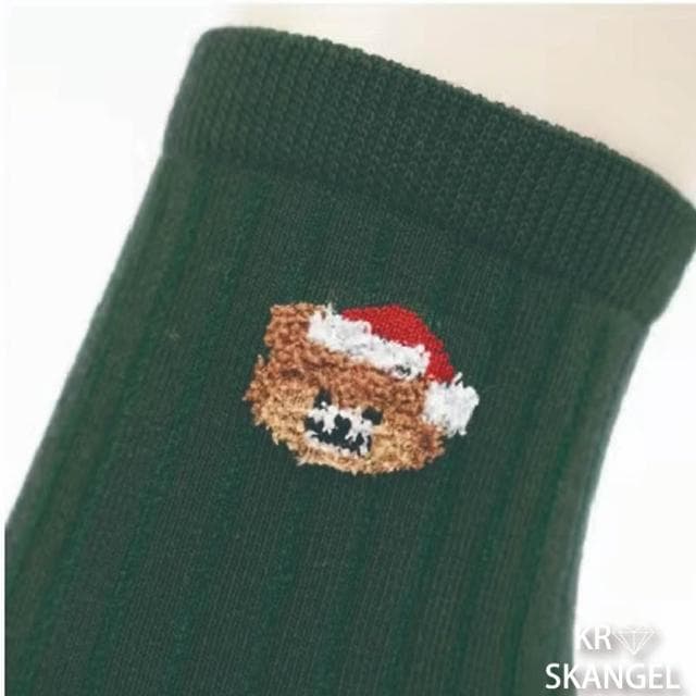 正韓國襪 聖誕襪 節慶襪 中筒襪 聖誕老人襪子 麋鹿襪 白熊襪 小精靈襪 交換禮物襪子 台灣出貨 台灣賣家