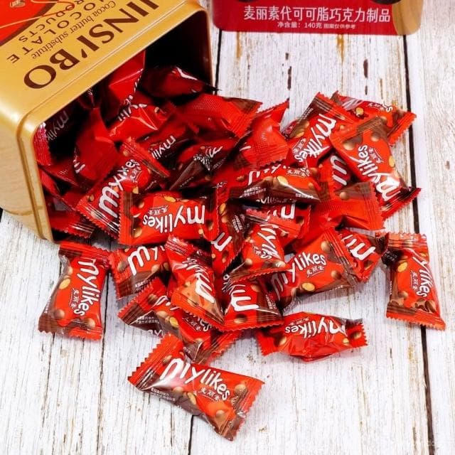 心心相印   金斯泊麥麗素代可可脂巧克力140g休閒辦公解饞追劇小零食年貨送禮