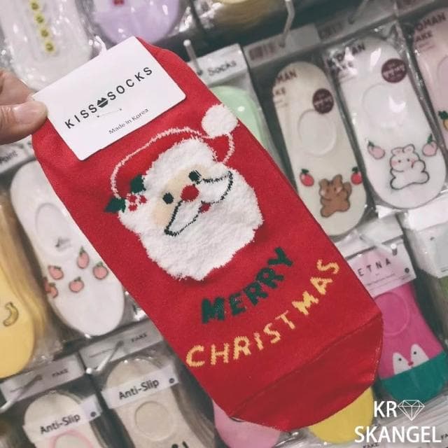 正韓國襪 聖誕襪子 節慶襪子 中筒襪 聖誕老人襪 麋鹿襪 聖誕樹襪子 交換禮物襪 熊熊襪 台灣出貨 台灣賣家