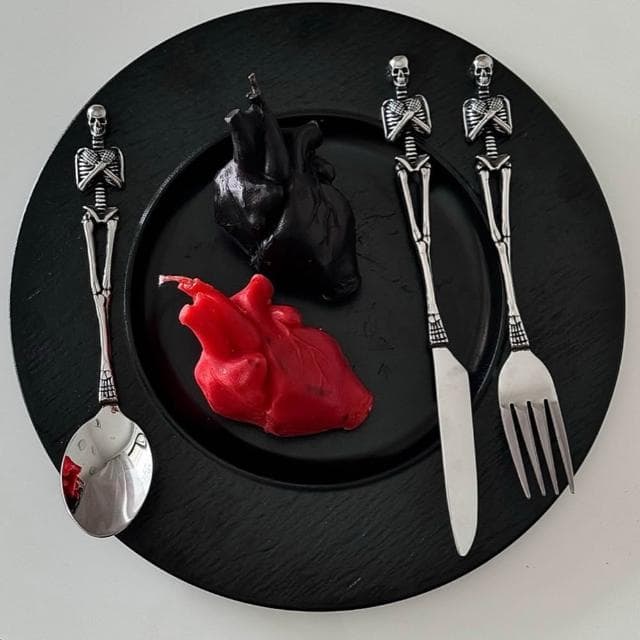 【EMMA SUE】餐具 刀叉 湯匙 美人魚 骷髏頭 環保餐具 西餐餐具 不鏽鋼餐具