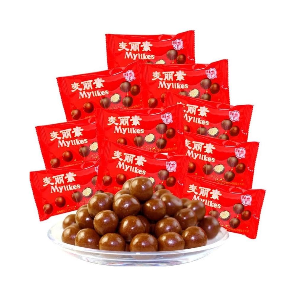 心心相印   樑豐麥麗素25g*24袋巧克力兒童懷舊零食品小喫糖果小賣部批髮年貨