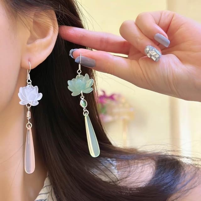 {遇見臻品}BG204時尚鑽耳飾輕奢時尚精緻端莊優雅水滴百搭女顯臉瘦耳環復古輕奢風網狀精緻石鑲鑽水滴耳環法式感耳環