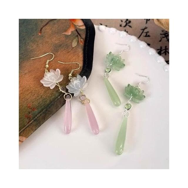 {遇見臻品}BG204時尚鑽耳飾輕奢時尚精緻端莊優雅水滴百搭女顯臉瘦耳環復古輕奢風網狀精緻石鑲鑽水滴耳環法式感耳環