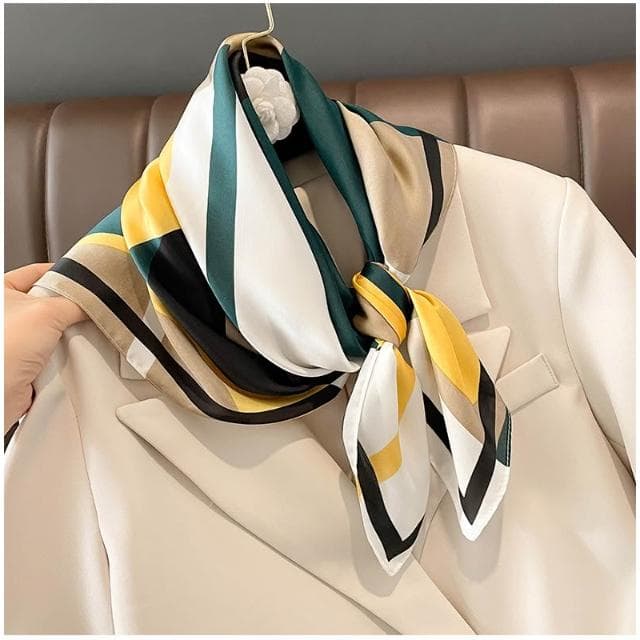 梵花 氣質小方巾女絲巾春秋冬季小領巾搭配襯衫圍巾薄款百搭