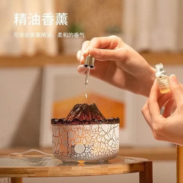 【望星願】熔岩火山香薰機 水母 煙圈造型 火山加濕器 氛圍夜燈加濕器 水氧機 擴香機 香氛機 吐圈圈香薰機 交換禮物仿真煙圈噴霧