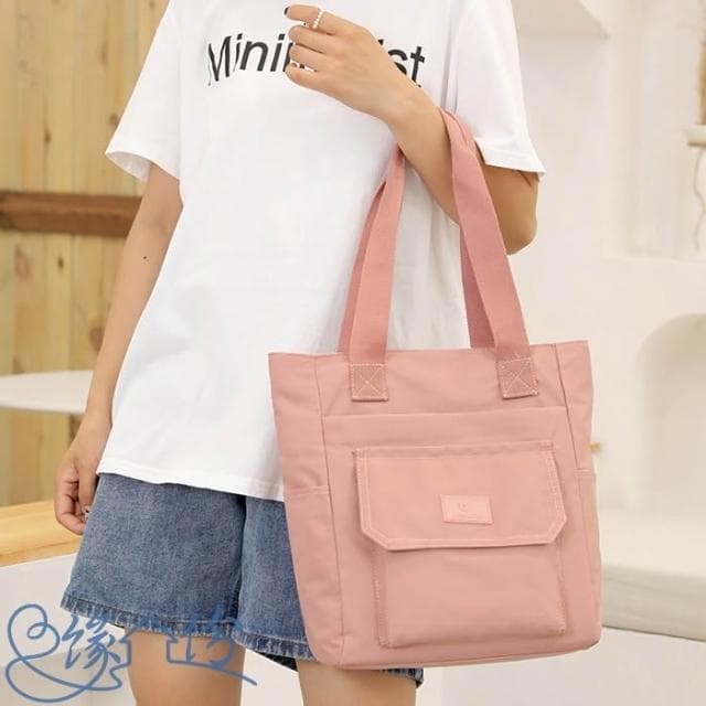 輕便時尚大容量尼龍托特包 單肩包 時尚包 側背包 情人節禮物【緣份小屋】