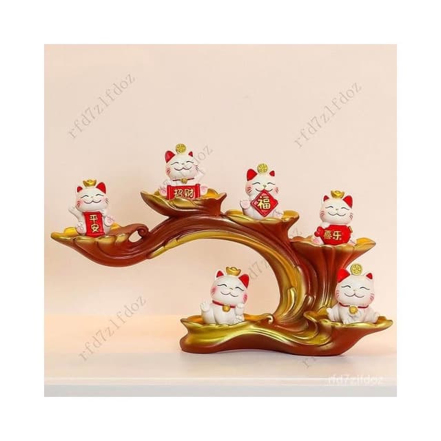 招財貓擺件 喬遷新居禮物進門入戶玄關電視櫃酒櫃裝飾吉祥物國潮貓 客廳擺件 桌面擺件 房間擺設 居家擺飾 玄關擺件