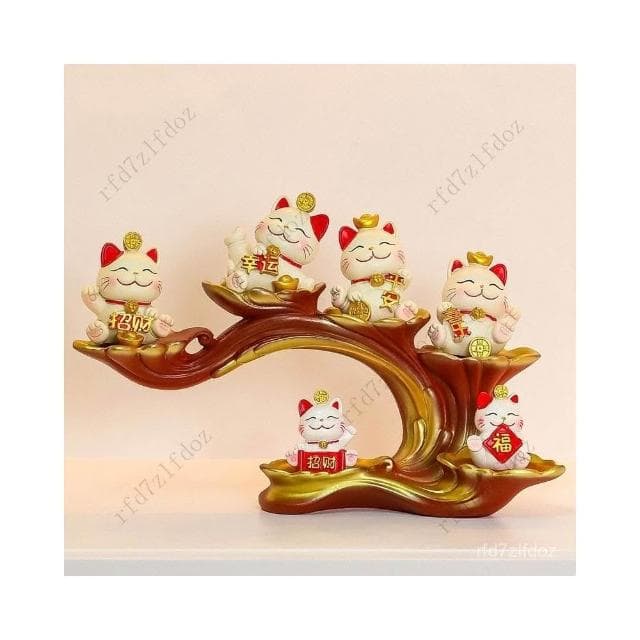 招財貓擺件 喬遷新居禮物進門入戶玄關電視櫃酒櫃裝飾吉祥物國潮貓 客廳擺件 桌面擺件 房間擺設 居家擺飾 玄關擺件