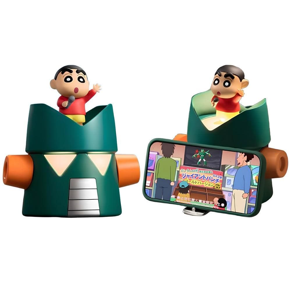 【Hello 蠟筆小新】康達姆機器人 小夜燈 拍拍燈 床頭燈 床頭小夜燈  解壓 公仔 擺件 玩具 手機支架 兒童 臥室裝飾 送禮 生日 禮物