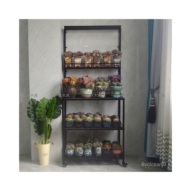 室內陽臺多肉花架可掛補光燈專用多層日式塊根植物架盆栽花盆架子 可定制