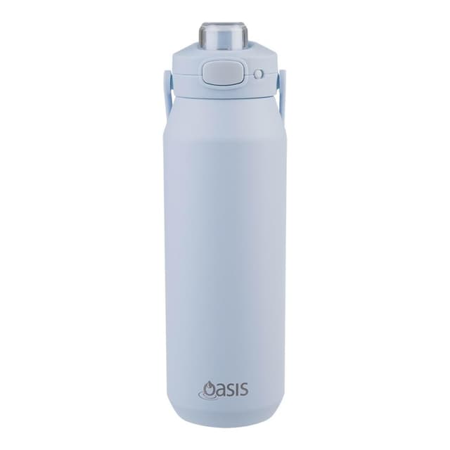 Oasis 三層陶瓷彈蓋保溫瓶 1000ml (紫霧藍;保溫杯/水壺/水瓶)