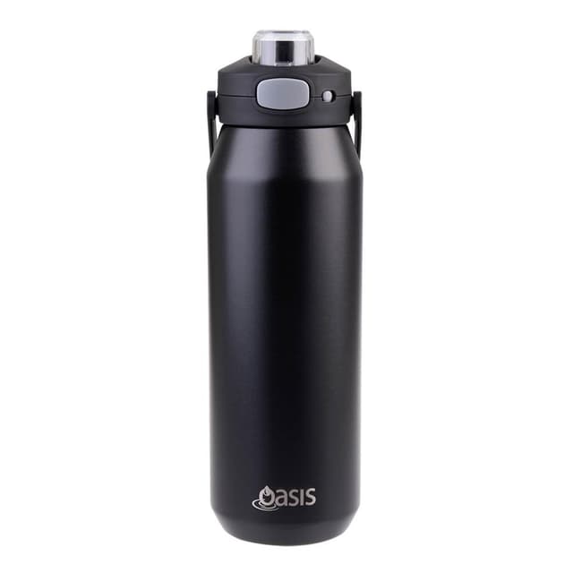 Oasis 三層陶瓷彈蓋保溫瓶 1000ml (霧黑;保溫杯/水壺/水瓶)