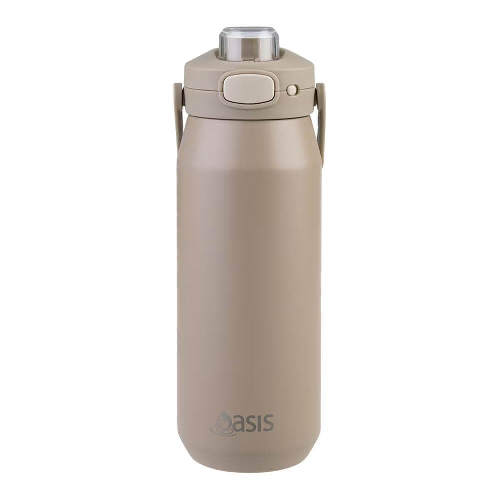 Oasis 三層陶瓷彈蓋保溫瓶 750ml (拿鐵;保溫杯/水壺/水瓶)