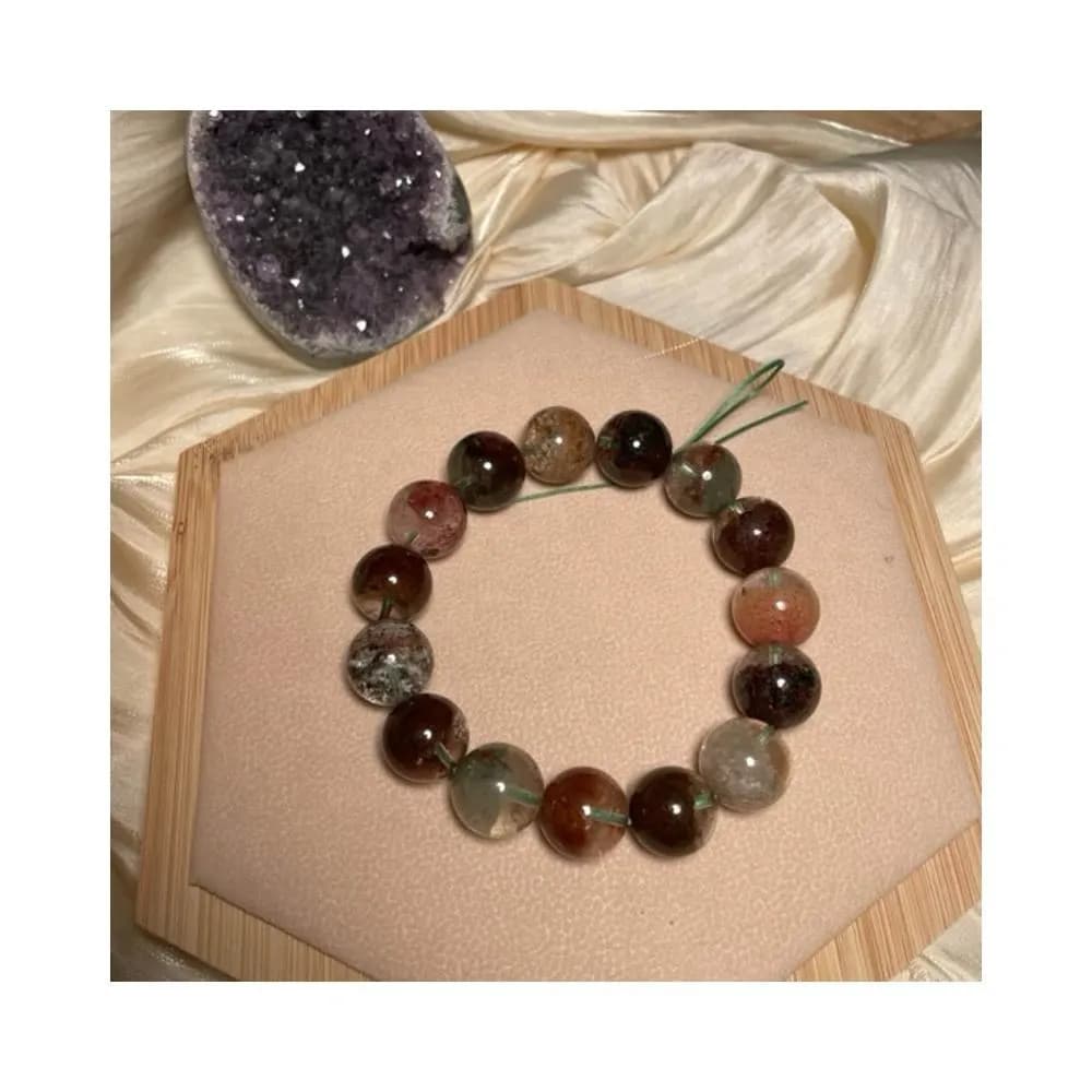 茱莉手作工作室 現貨 天然彩幽靈 水晶 手串 手鍊 彩幽靈手鏈 圓珠 現貨在台