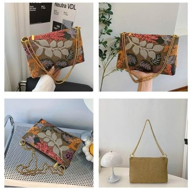 高級感亮片晚宴包刺繡手拿包小眾包包女士信封包質感公事包商務手拿包編織手抓包手機腋下包男女信封包多夾層大容量手提包禮物包