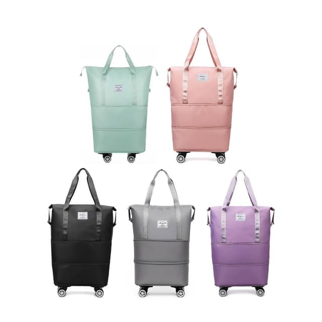 【JOEKI】帶滾輪行李包 行李袋 旅行包 旅行袋 登機包 拉桿行李袋 行李包 收納包 行李箱升級可拆輪版 滾輪行李包