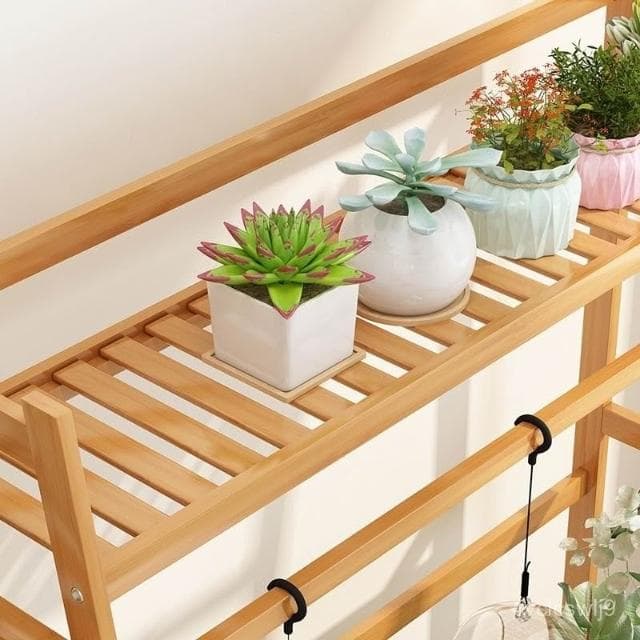 花架 客廳置物架 落地式盆栽架 戶外陽臺裝飾植物架 簡約大容量室內多層庭院花架子

