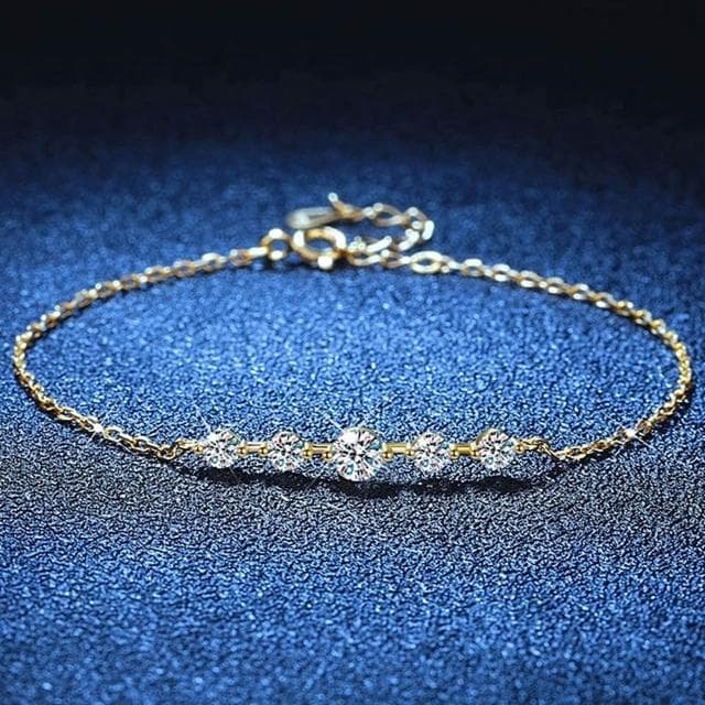 【巴黎精品】現貨+預購頂級莫桑鑽石手鍊925純銀女手鍊手鏈情人節禮物-70分韓版繁星可調節女飾品2色a1kv18