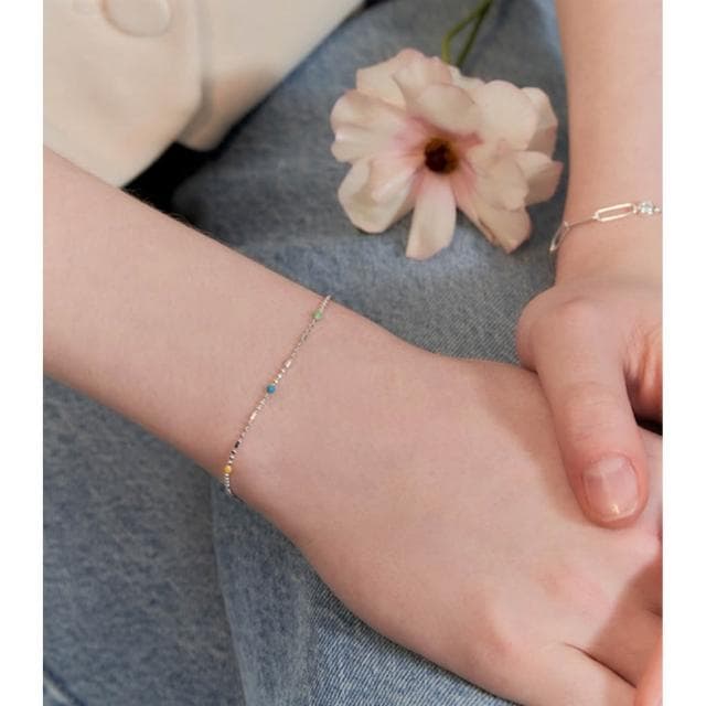 𝗣𝗲𝗻𝗻𝘆 𝗦𝘁𝘂𝗱𝗶𝗼韓國Hei彩珠手鍊 太妍同款 純銀