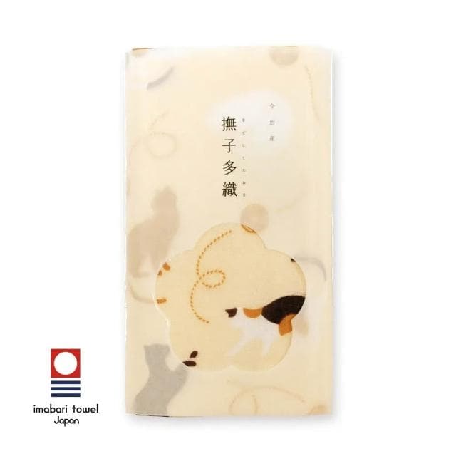 日本 撫子多織 紗布毛巾 34x90cm (貓咪;今治毛巾/口水巾/洗臉巾/彌月禮/宮本株式會社)