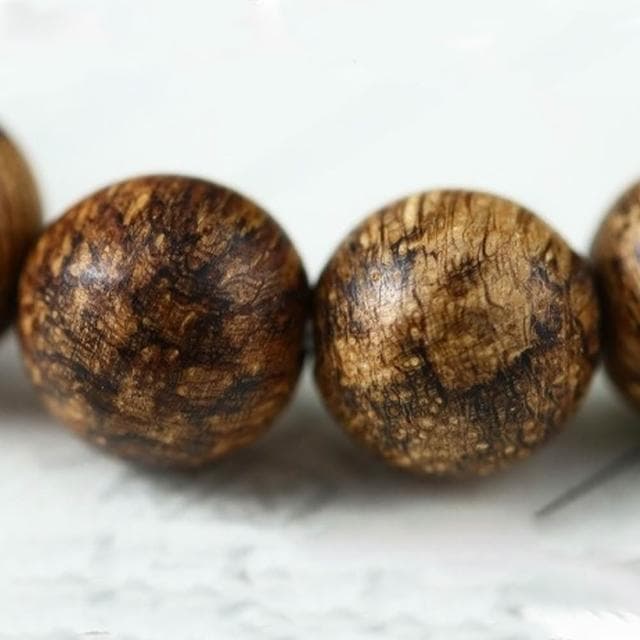 【MoonDy】沉香木手鍊 和田玉手串 如意紋跑環 天然玉石 玉飾品 圓珠手串