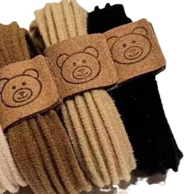 髮圈女時尚可愛小熊頭繩高彈力皮筋女紮頭發繩新款發圈耐用丸子頭飾皮套(七夕 情人節 生日 髮飾 頭飾 鯊魚夾 抓夾 禮物)