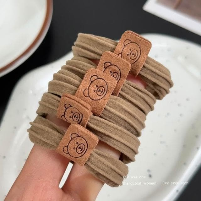 髮圈女時尚可愛小熊頭繩高彈力皮筋女紮頭發繩新款發圈耐用丸子頭飾皮套(七夕 情人節 生日 髮飾 頭飾 鯊魚夾 抓夾 禮物)