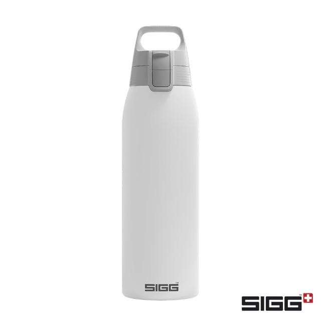 【SIGG】Shield 超輕量彈蓋保溫瓶 1000ml (雪蓋白;保溫杯/水瓶/水壺)
