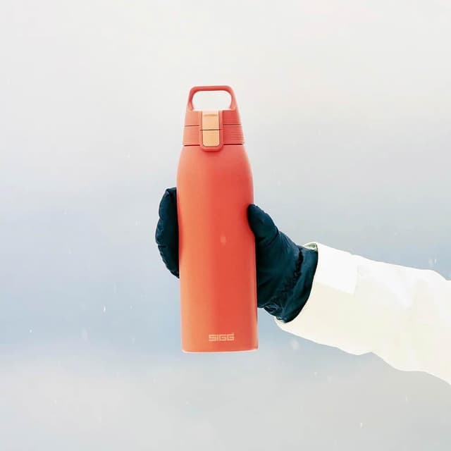 【SIGG】Shield 超輕量彈蓋保溫瓶 1000ml (柔霧珊瑚;保溫杯/水瓶/水壺)