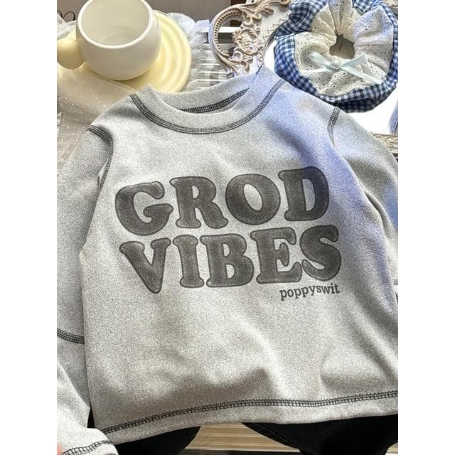 【Arbea】兒童秋季款長袖T卹女孩撞色圓領上衣休閒打底衫內搭童裝【C1249】