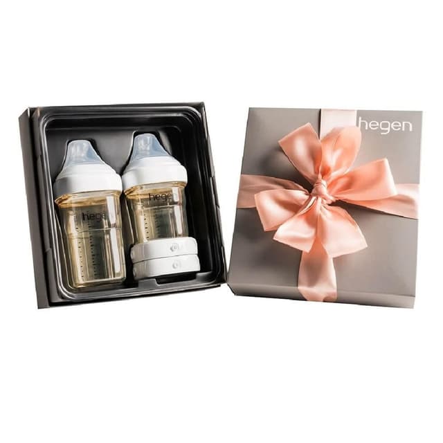 【hegen】祝賀新生經典奶瓶安心禮(新生兒禮盒/寵愛賀禮/滿月送禮/彌月禮盒)