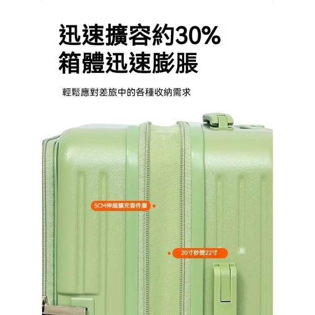 檢驗優質 前開式旅行箱 擴容行李箱 前開式商務箱上掀行李箱 1:9 側開拉鏈箱 20-28吋 旅行箱