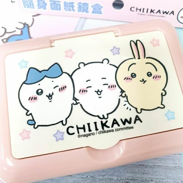 現貨正版 吉伊卡哇 隨身面紙鏡盒 附鏡面紙盒 烏薩奇 小八貓 面紙收納盒 隨身鏡 外出面紙盒 台灣製