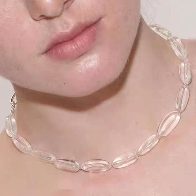 【LEEHER】串珠項鍊/水晶項鍊/飾品/女生項鍊/耳釘/垂墜耳環/項鍊/耳環/