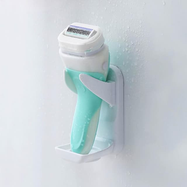 【SHIMOYAMA 霜山】寬度可調式無痕壁掛電動刮鬍刀收納架-3入