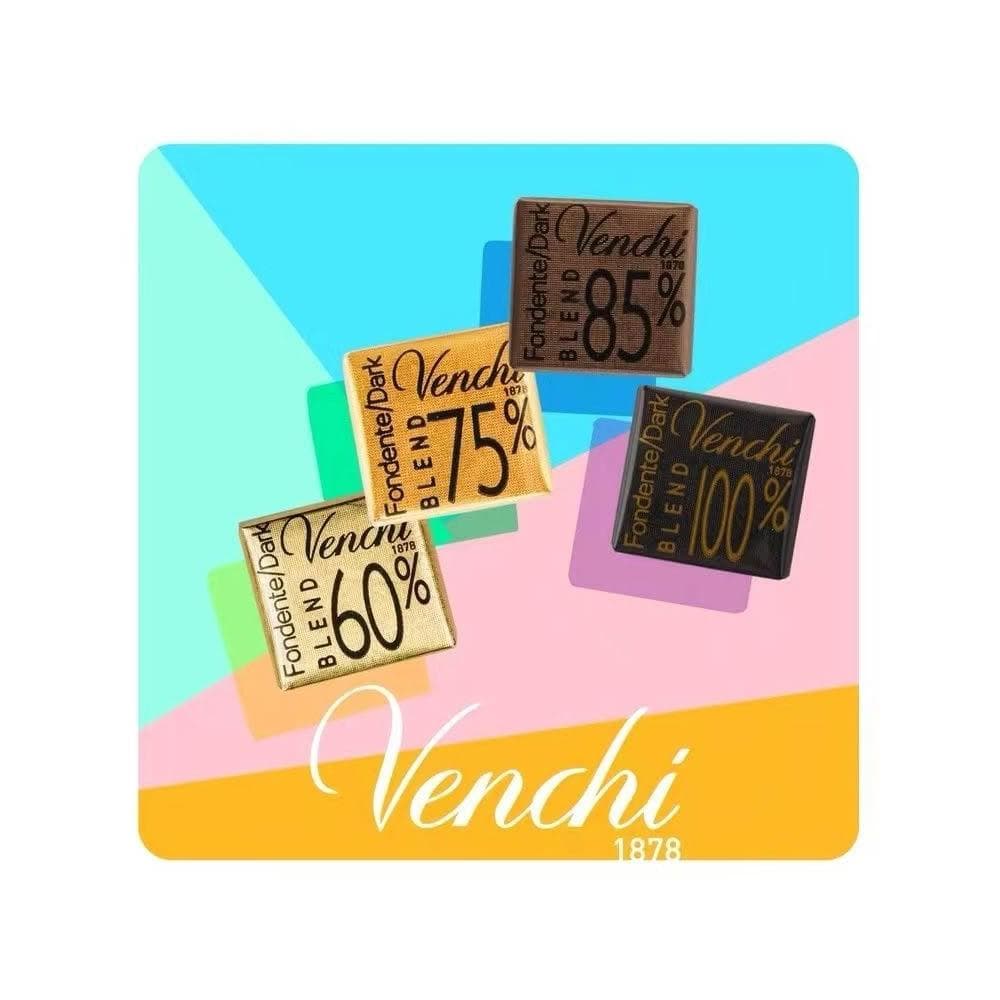 HanNaMiChan意大利進口聞綺Venchi 60%75%85%100%黑巧克力零食散裝糖果小片