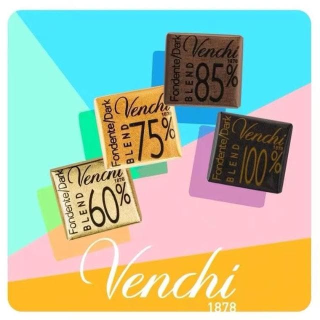 HanNaMiChan意大利進口聞綺Venchi 60%75%85%100%黑巧克力零食散裝糖果小片