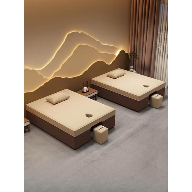 泰式按摩床艾灸理療推拿床美容院SPA加寬款帶臉孔床中式