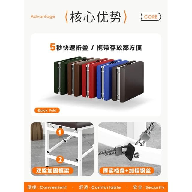 可折疊美容床美容院專用按摩床理療床手提式便攜家用正骨床艾灸床