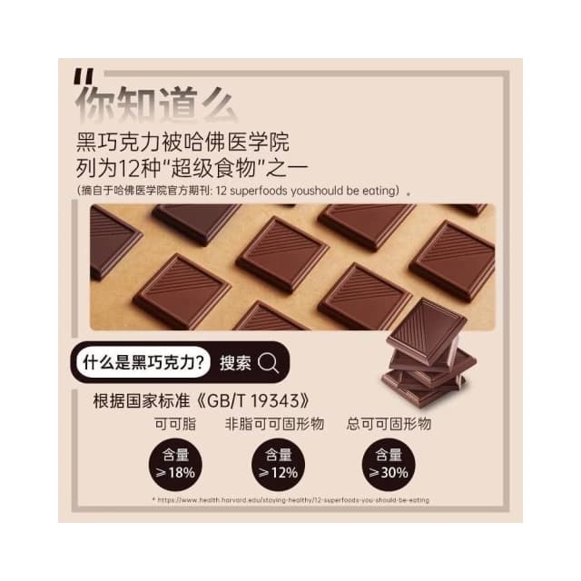 100％黑巧克力 無蔗糖 純可可脂禮盒裝送女友小零食情人節禮物 俄羅斯風味零食