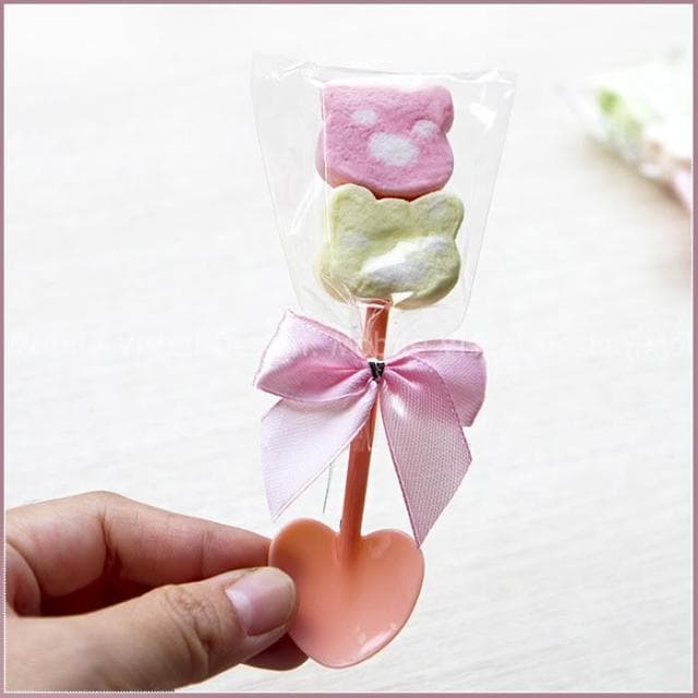 g1685 幸福鏟子「熊熊棉花糖」X100份+大提籃X1個(限宅配)-喜糖 生日分享 太子聖誕 婚禮禮物 二次進場 彌月