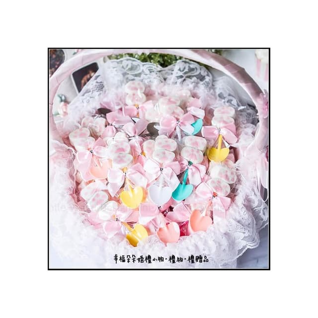 g1759 幸福鏟子「貓掌棉花糖」X100份+大提籃X1個(限宅配)- 喜糖/生日分享/婚禮禮物/二次進場/彌月禮