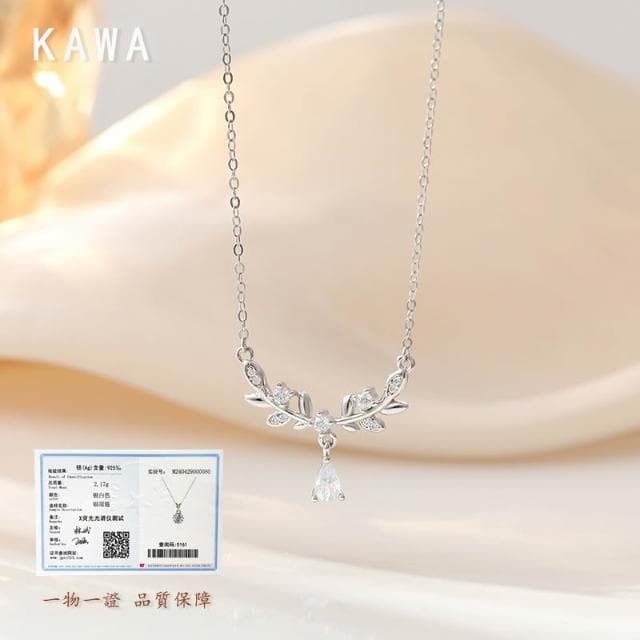 KAWA 七夕特賣 麥穗女神 S999 純銀項鏈 項鏈銀鏈 麥穗項鍊 銀項鍊 女生項鏈 銀飾項鍊 情人節禮物 37Q
