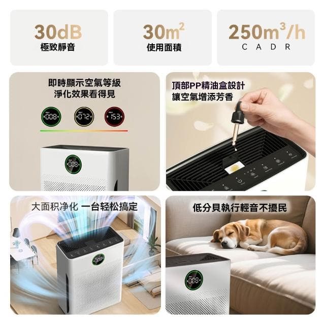 【Future Tech 未來科技】空氣凈化器 家用寵物空氣凈化器 可有效吸附寵物毛發