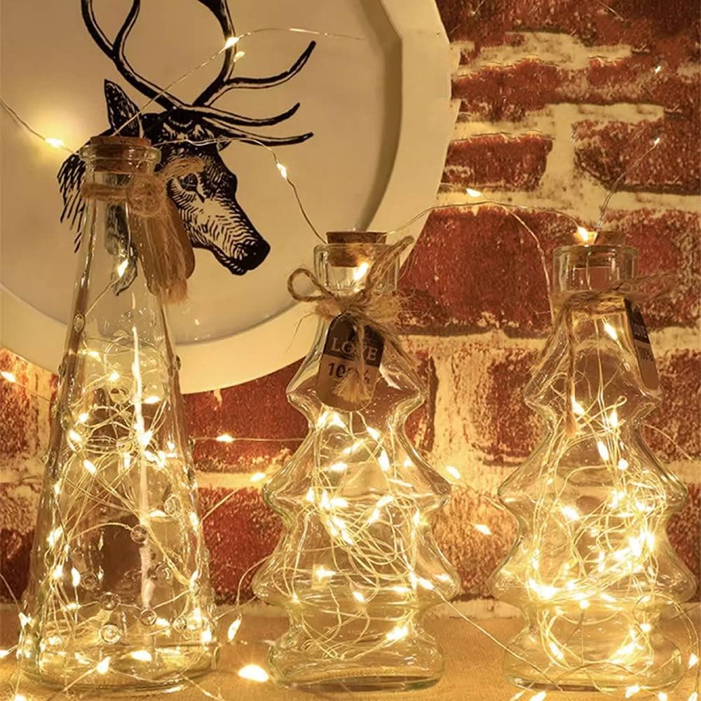 舒米好物 三檔閃燈 LED 銅絲燈 2米(生日佈置 聖誕節裝飾 禮物包裝 求婚佈置 派對佈置 情人節)